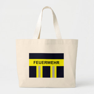Feuerwehr Symbol Uniform Blau Jumbo Stoffbeutel