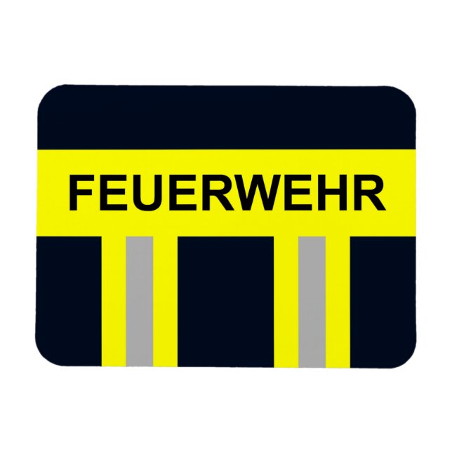 Feuerwehr Symbol Uniform Blau Magnet (Horizontal)