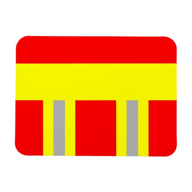 Feuerwehr Symbol Uniform Rot Magnet (Horizontal)