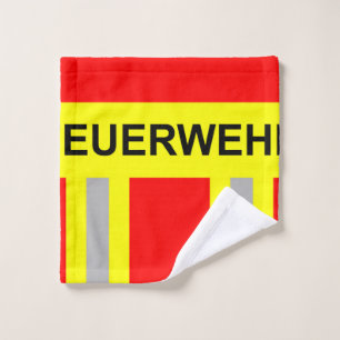 Feuerwehr Symbol Uniform Rot Waschlappen