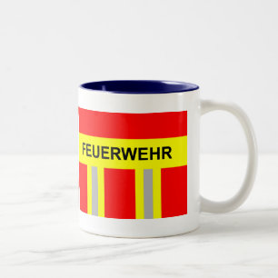 Feuerwehr Symbol Uniform Rot Zweifarbige Tasse
