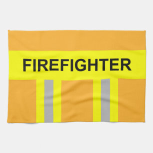 Feuerwehr Symbol Uniform Sandfarben Geschirrtuch