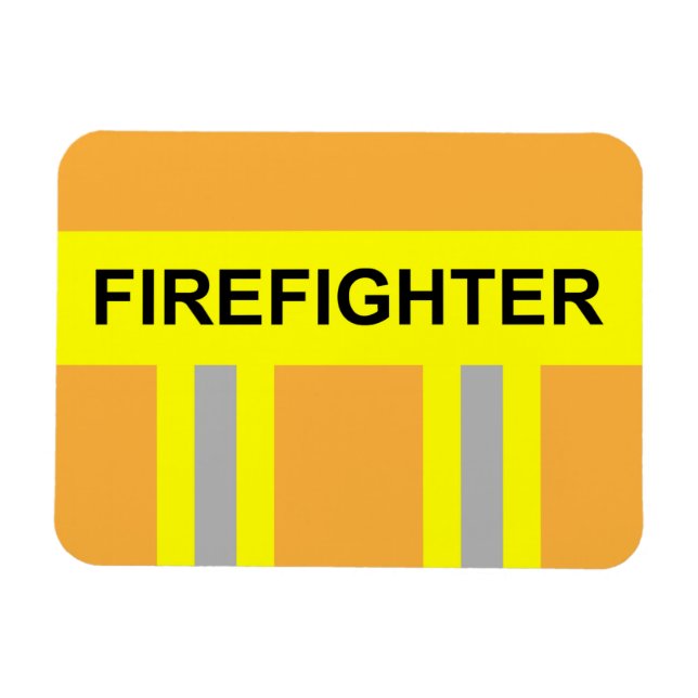 Feuerwehr Symbol Uniform Sandfarben Magnet (Horizontal)