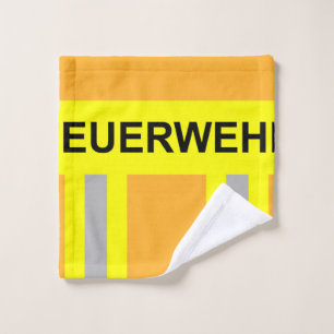 Feuerwehr Symbol Uniform Sandfarben Waschlappen