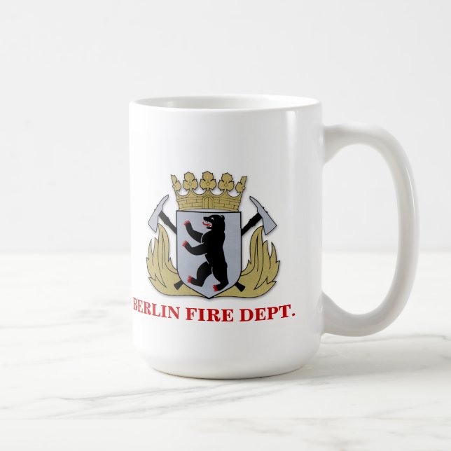 Feuerwehr-Tasse Berlins Deutschland Kaffeetasse (Rechts)
