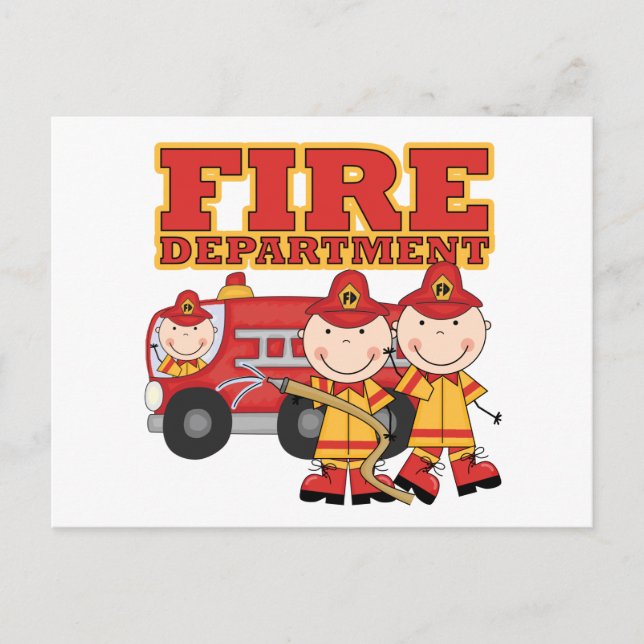 Feuerwehr - Tshirts und Geschenke Postkarte (Vorderseite)
