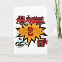 Feuerwehr und Rettung 2. Geburtstags-T-Shirts und 