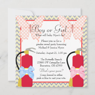 Feuerwehr und Schmetterling-Zickzack Genderoffenba Einladung