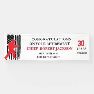 Feuerwehr USA Red Line Ruhestandsbanner Banner