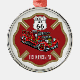 Feuerwehr-Verzierung des Weg-66 Silbernes Ornament