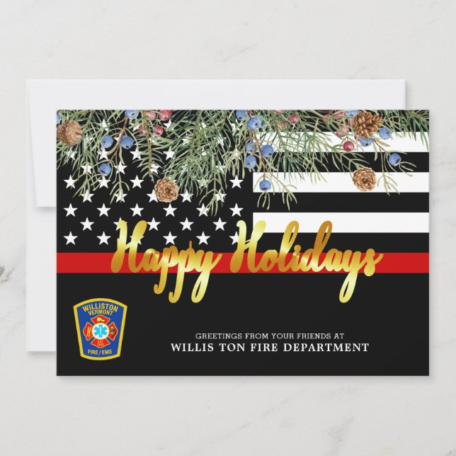 Feuerwehr Weihnachten Custom Thin Red Line (Vorderseite)