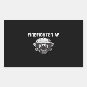 FeuerwehrAF  Gasmaske  Feuerkämpfer Rechteckiger Aufkleber