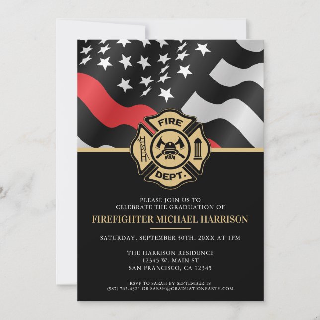 Feuerwehrakademie Feuerwehrmannschaft Einladung (Vorderseite)