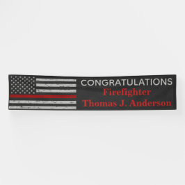 Feuerwehrakademie Thin Red Line Abschluss Banner