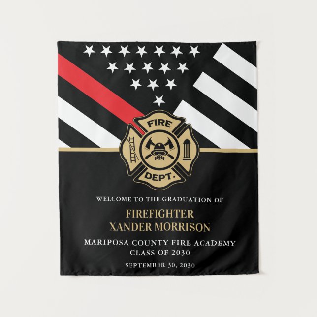 Feuerwehrakademie willkommen wandteppich (Vorderseite)