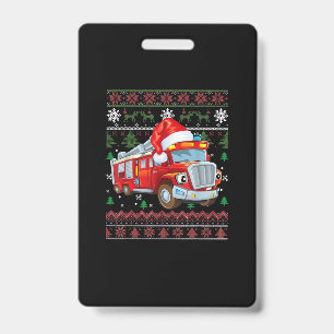 Feuerwehrauto Feuerwehrmann Weihnachten Süßer Jung Ausweis