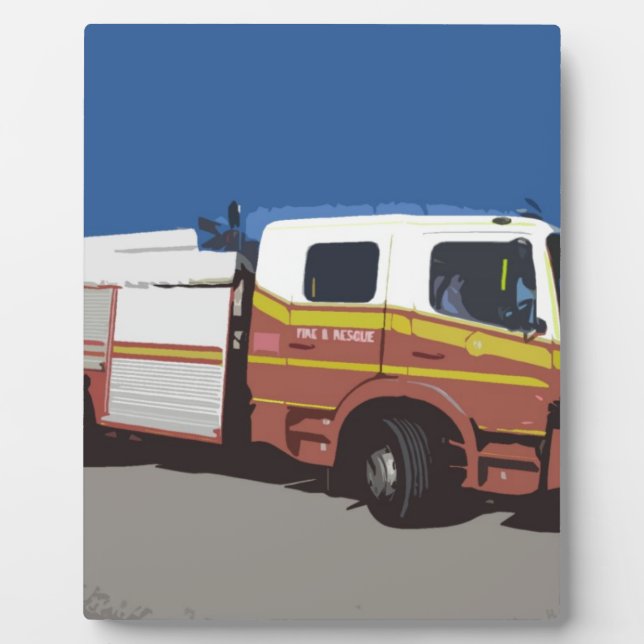 Feuerwehrauto Fotoplatte (Vorderseite)