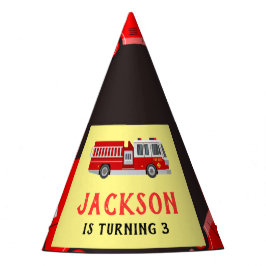 Feuerwehrauto Geburtstag Partyhütchen