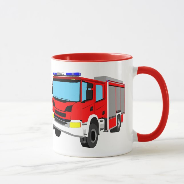 Feuerwehrauto Löschfahrzeug Tasse (Rechts)
