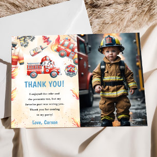 Feuerwehrauto Motor Geburtstag Danke Karte