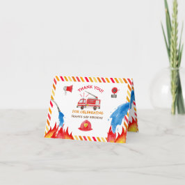 Feuerwehrauto Motor Geburtstagsparty Vielen Dank Dankeskarte