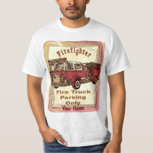 Feuerwehrauto Parkplatz Feuerwehrmann T - Shirt