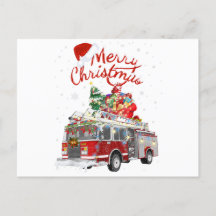 Feuerwehrauto Santa Frohe Weihnachten