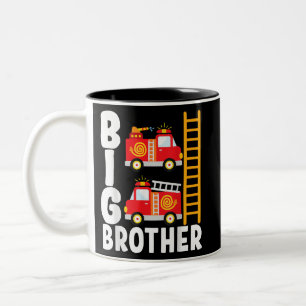 Feuerwehrauto Thema großer Bruder Feuerwehrthema J Zweifarbige Tasse