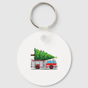 Feuerwehrauto Weihnachtsbaum Xmas Lichter Feuerweh Schlüsselanhänger