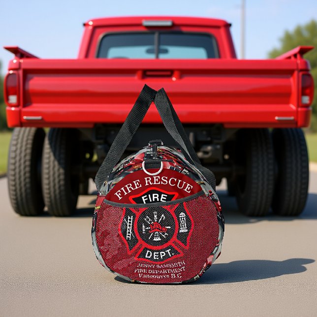 Feuerwehraxt-Muster Duffle Bag (Von Creator hochgeladen)