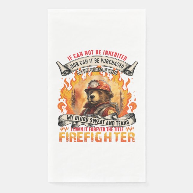 Feuerwehrbär Serviette (Vorderseite)