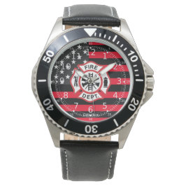 Feuerwehrbeobachter Männer Armbanduhr