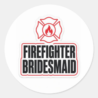 Feuerwehrbrautjungfer Runder Aufkleber