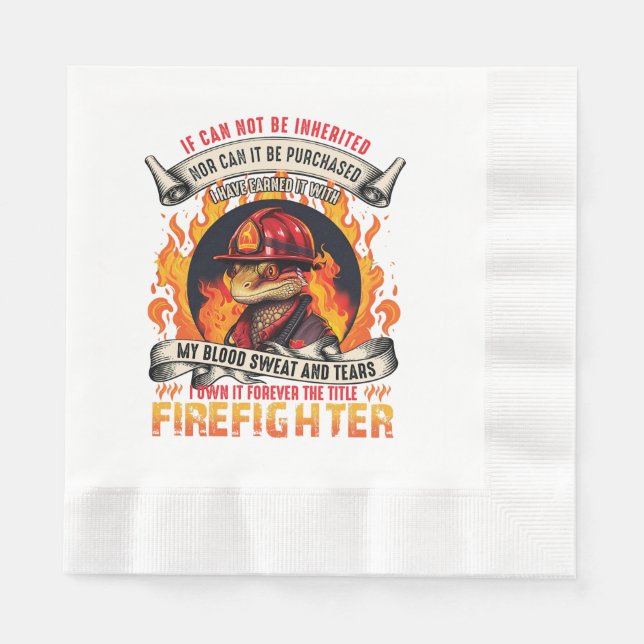 Feuerwehrechsen Serviette (Vorderseite)