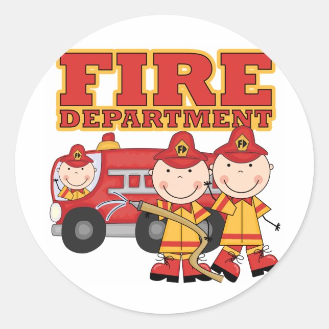 Feuerwehren Runder Aufkleber (Vorderseite)