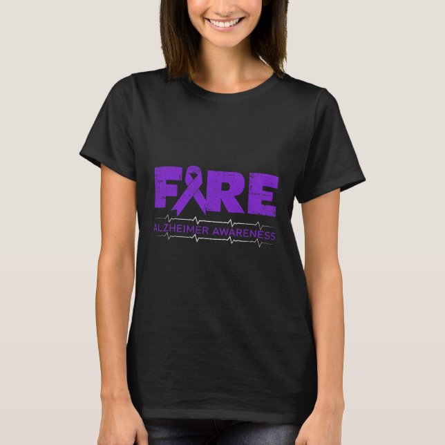 Feuerwehren tragen Lila - Heimerheimer-Bewusstsein T-Shirt (Vorderseite)