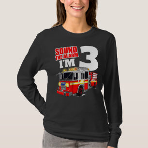Feuerwehrfahrzeug 3. Geburtstag Kleinkind Feuerweh T-Shirt