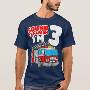 Feuerwehrfahrzeug 3 Jahre alter Feuerwehrmann 3. G T-Shirt