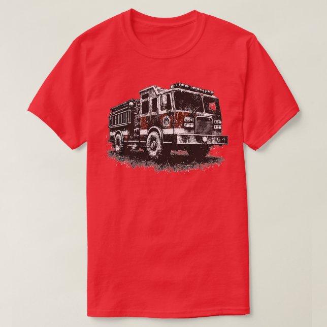 Feuerwehrfahrzeug 4 T-Shirt (Design vorne)