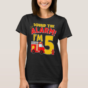 Feuerwehrfahrzeug 5 Jahre alter Feuerwehrmann 5. G T-Shirt