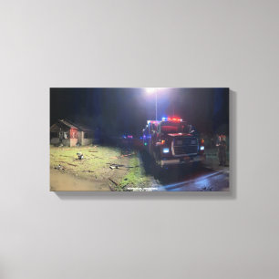 Feuerwehrfahrzeug Leinwanddruck