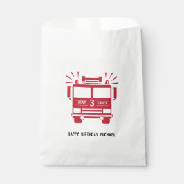 Feuerwehrfahrzeug | Motor-Gastgeschenk-Tasche Geschenktütchen