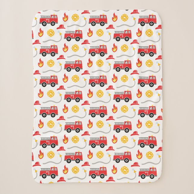 Feuerwehrfahrzeuge Kinder Sherpadecke (Vorderseite)