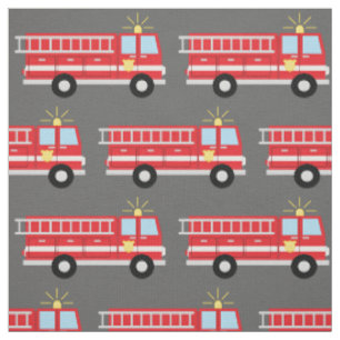 Feuerwehrfahrzeuge Niedliche Kleinkinderfahrzeuge Stoff