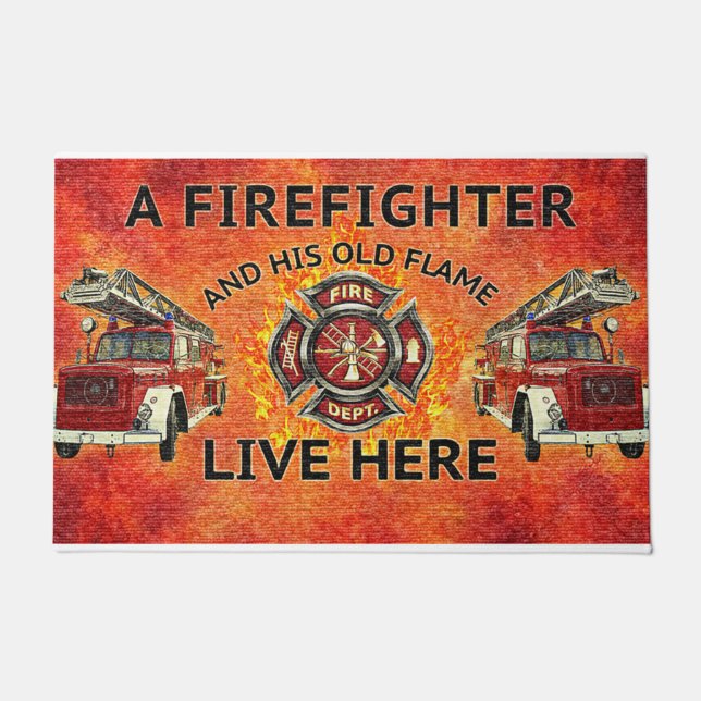 Feuerwehrfamilie Türmatte, Feuerwehr Fußmatte (Vorderseite)