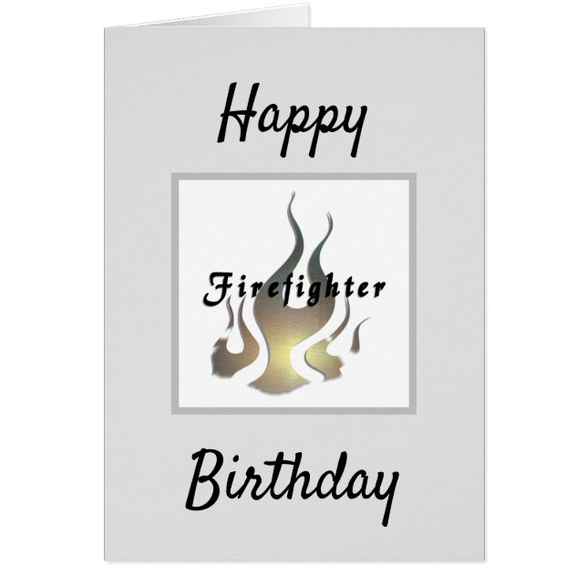 Feuerwehrfeuer Flammen Happy Birthday (Vorne)