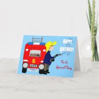 Feuerwehrfeuer Motor Themed Happy Birthday