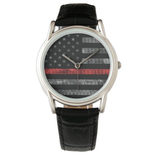 Feuerwehrfeuerflagge Armbanduhr (Vorderseite)