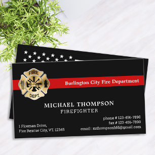 Feuerwehrfeuerwehrfeuer für das Logo "Red Line" de Visitenkarte