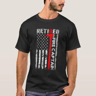 Feuerwehrfeuerwehrkapitän Retiret Uas Flag T-Shirt